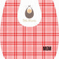 Ginghams Checkered Plaid Red Bibs